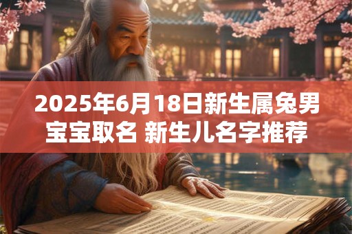 2025年6月18日新生属兔男宝宝取名 新生儿名字推荐
