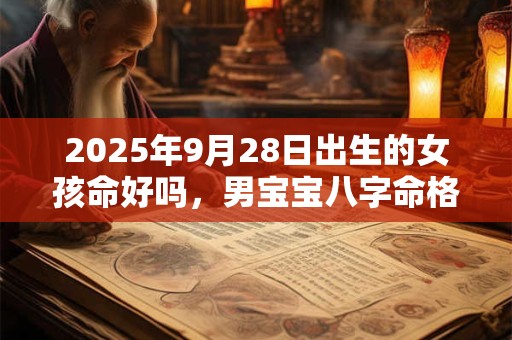 2025年9月28日出生的女孩命好吗，男宝宝八字命格