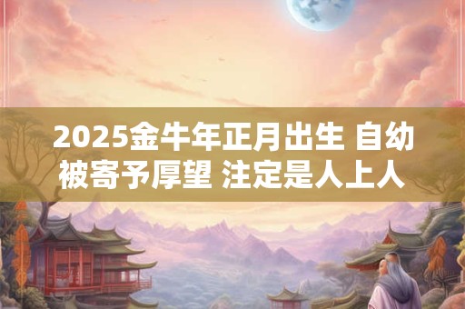 2025金牛年正月出生 自幼被寄予厚望 注定是人上人