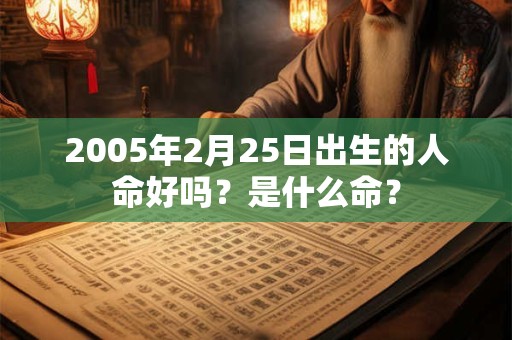 2005年2月25日出生的人命好吗？是什么命？