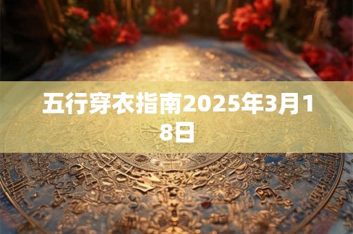 五行穿衣指南2025年3月18日 五行穿衣指南2025年3月18日