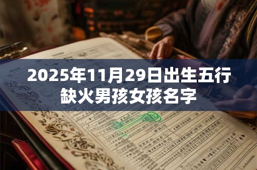 2025年11月29日出生五行缺火男孩女孩名字