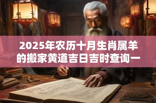 2025年农历十月生肖属羊的搬家黄道吉日吉时查询一览表
