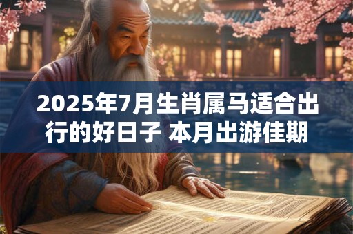 2025年7月生肖属马适合出行的好日子 本月出游佳期