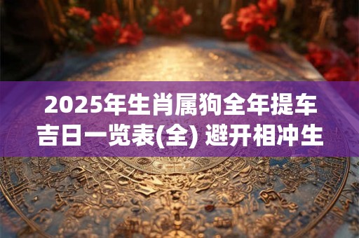 2025年生肖属狗全年提车吉日一览表(全) 避开相冲生肖