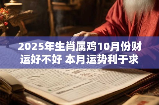 2025年生肖属鸡10月份财运好不好 本月运势利于求财