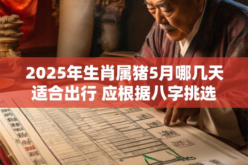 2025年生肖属猪5月哪几天适合出行 应根据八字挑选