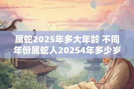 属蛇2025年多大年龄 不同年份属蛇人20254年多少岁了