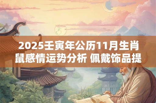 2025壬寅年公历11月生肖鼠感情运势分析 佩戴饰品提升运势
