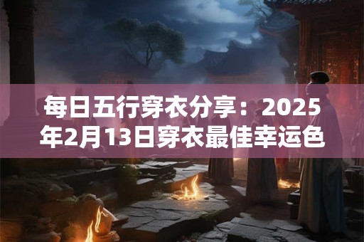 每日五行穿衣分享:2025年2月13日穿衣最佳幸运色 每日五行穿衣分享:2025年2月13日穿衣最佳幸运色