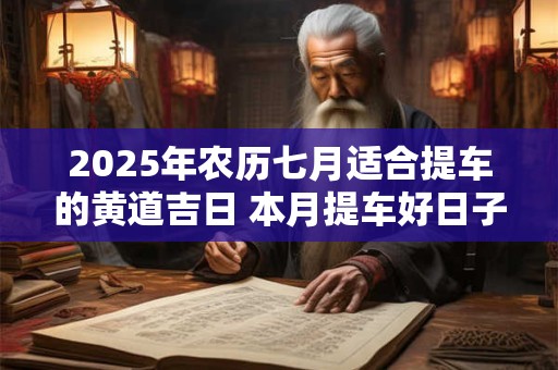 2025年农历七月适合提车的黄道吉日 本月提车好日子