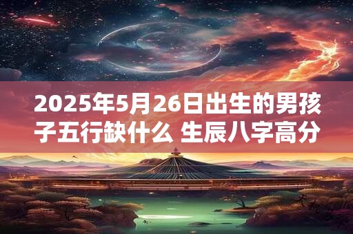2025年5月26日出生的男孩子五行缺什么 生辰八字高分取名