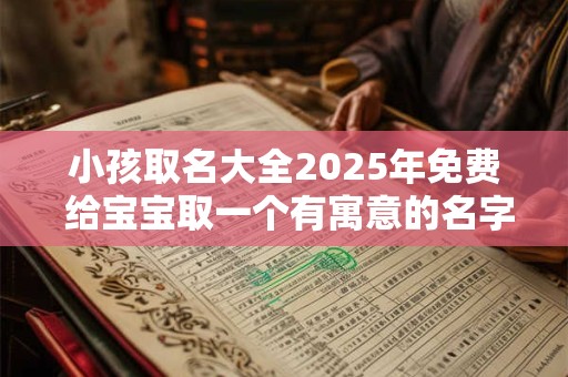 小孩取名大全2025年免费 给宝宝取一个有寓意的名字