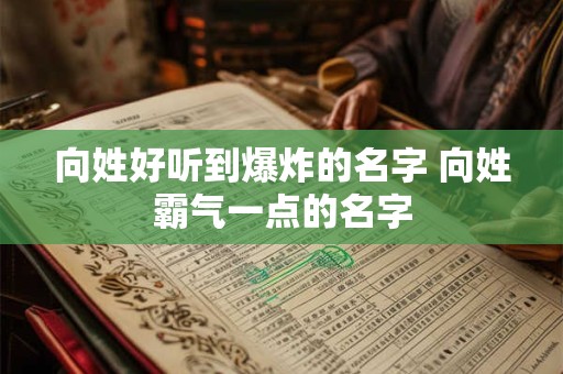 向姓好听到爆炸的名字 向姓霸气一点的名字