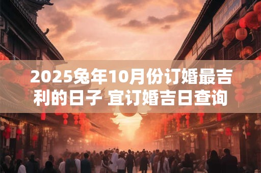 2025兔年10月份订婚最吉利的日子 宜订婚吉日查询