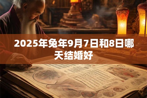2025年兔年9月7日和8日哪天结婚好