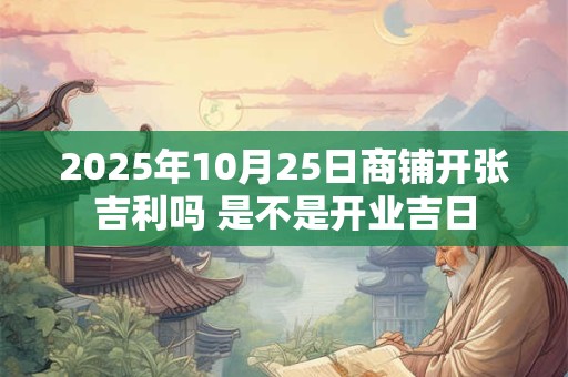 2025年10月25日商铺开张吉利吗 是不是开业吉日