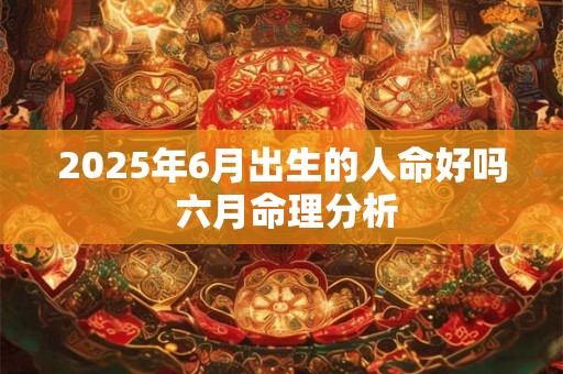 2025年6月出生的人命好吗 六月命理分析