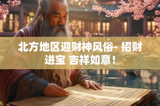 北方地区迎财神风俗- 招财进宝 吉祥如意! 北方地区迎财神风俗- 招财进宝 吉祥如意!