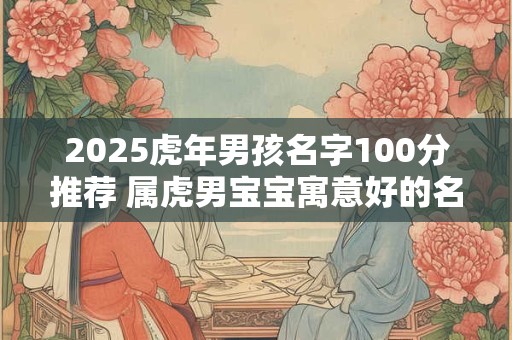 2025虎年男孩名字100分推荐 属虎男宝宝寓意好的名字