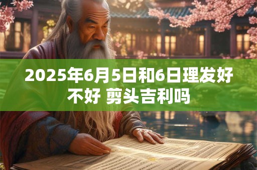 详细阅读:2025年6月5日和6日理发好不好 剪头吉利吗 2025年6月5日和6日理发好不好 剪头吉利吗