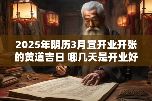 2025年阴历3月宜开业开张的黄道吉日 哪几天是开业好时机呢