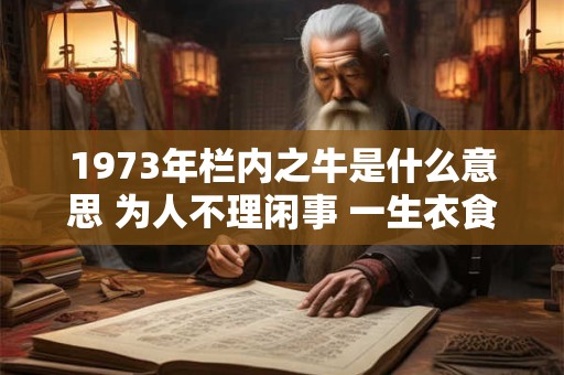 1973年栏内之牛是什么意思 为人不理闲事 一生衣食充足