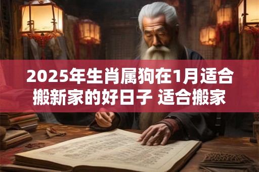 2025年生肖属狗在1月适合搬新家的好日子 适合搬家入宅吉日