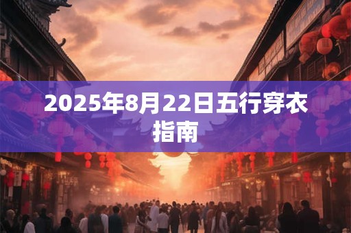 2025年8月22日五行穿衣指南