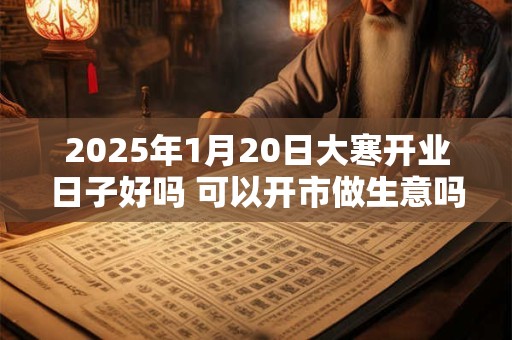 2025年1月20日大寒开业日子好吗 可以开市做生意吗