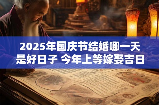2025年国庆节结婚哪一天是好日子 今年上等嫁娶吉日