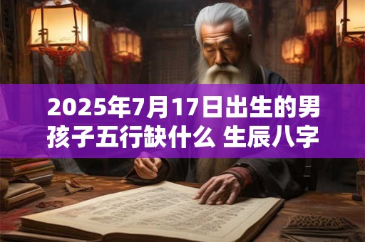 2025年7月17日出生的男孩子五行缺什么 生辰八字高分取名