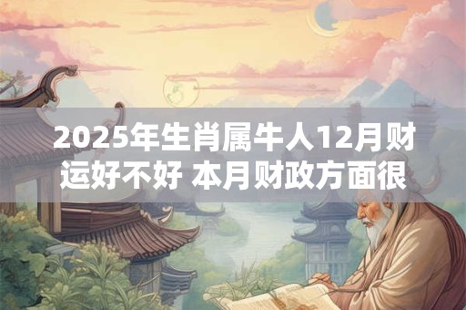 2025年生肖属牛人12月财运好不好 本月财政方面很有优势