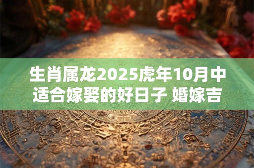 生肖属龙2025虎年10月中适合嫁娶的好日子 婚嫁吉日一览表