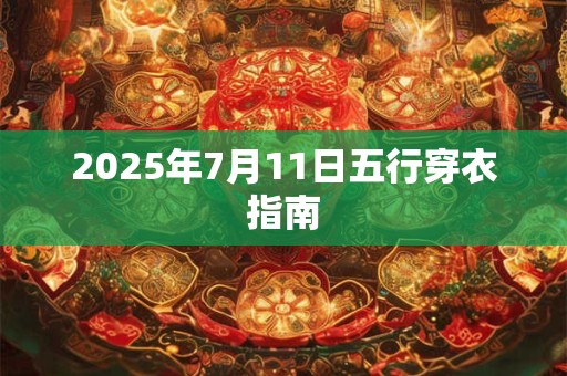 2025年7月11日五行穿衣指南