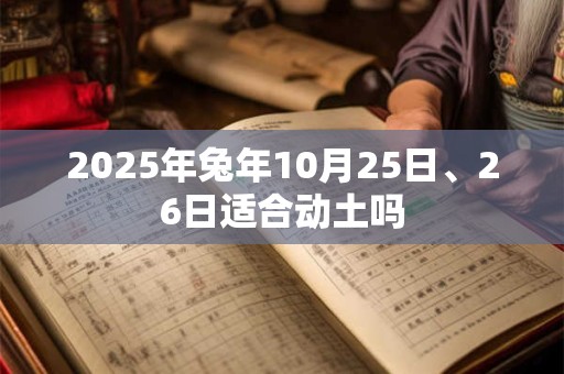 2025年兔年10月25日、26日适合动土吗