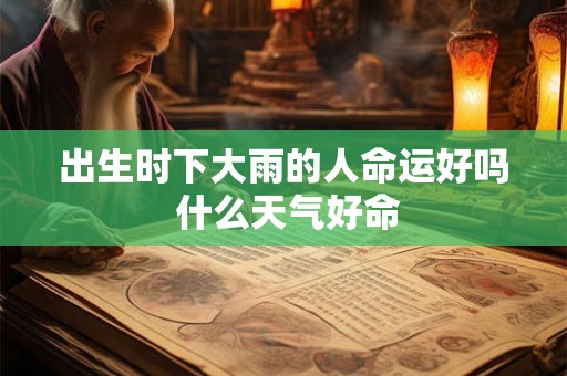 出生时下大雨的人命运好吗 什么天气好命