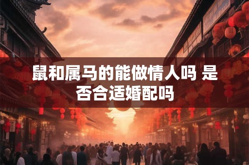 鼠和属马的能做情人吗 是否合适婚配吗