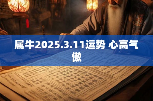 属牛2025.3.11运势 心高气傲