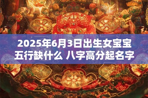 2025年6月3日出生女宝宝五行缺什么 八字高分起名字