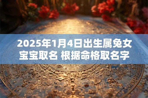 2025年1月4日出生属兔女宝宝取名 根据命格取名字