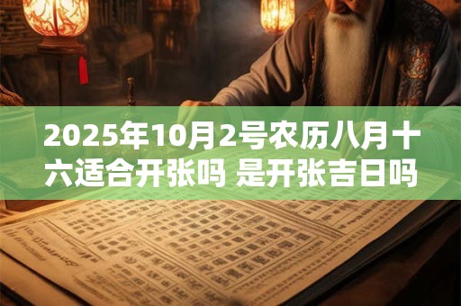 2025年10月2号农历八月十六适合开张吗 是开张吉日吗？