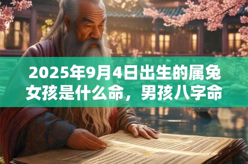 2025年9月4日出生的属兔女孩是什么命，男孩八字命运分析