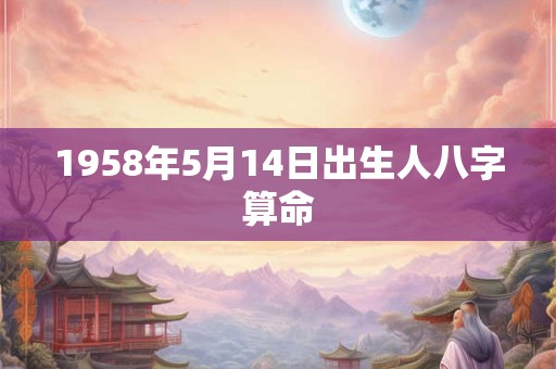 1958年5月14日出生人八字算命