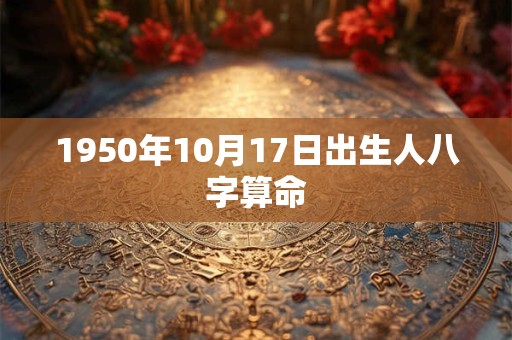 1950年10月17日出生人八字算命