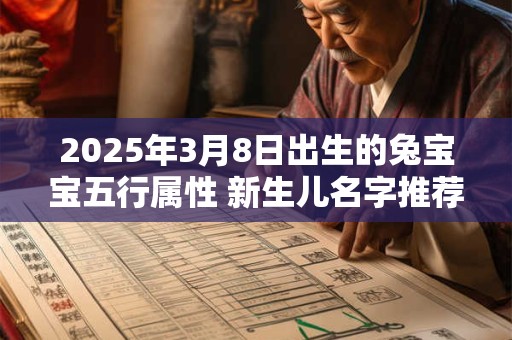 2025年3月8日出生的兔宝宝五行属性 新生儿名字推荐