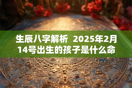 生辰八字解析  2025年2月14号出生的孩子是什么命