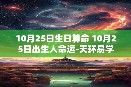 10月25日生日算命 10月25日出生人命运-天环易学