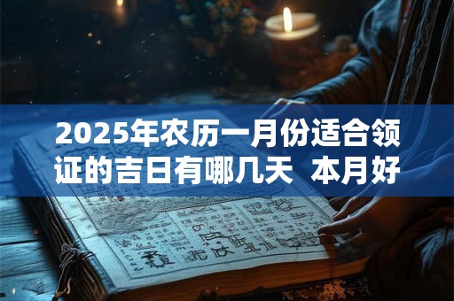 2025年农历一月份适合领证的吉日有哪几天  本月好日子一览