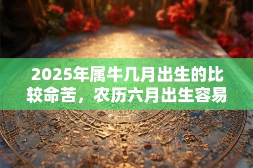 详细阅读:2025年属牛几月出生的比较命苦,农历六月出生容易与父母犯冲 2025年属牛几月出生的比较命苦,农历六月出生容易与父母犯冲